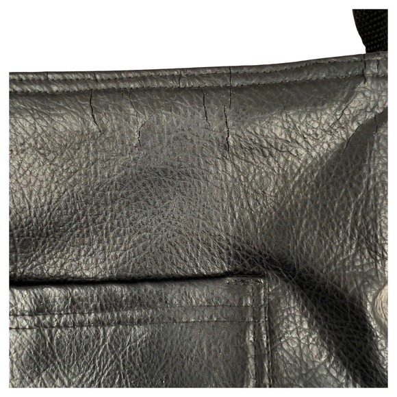 Vintage 80s Black Crossbody Bag with Art Deco Women Graphic - Picture 7 of 7